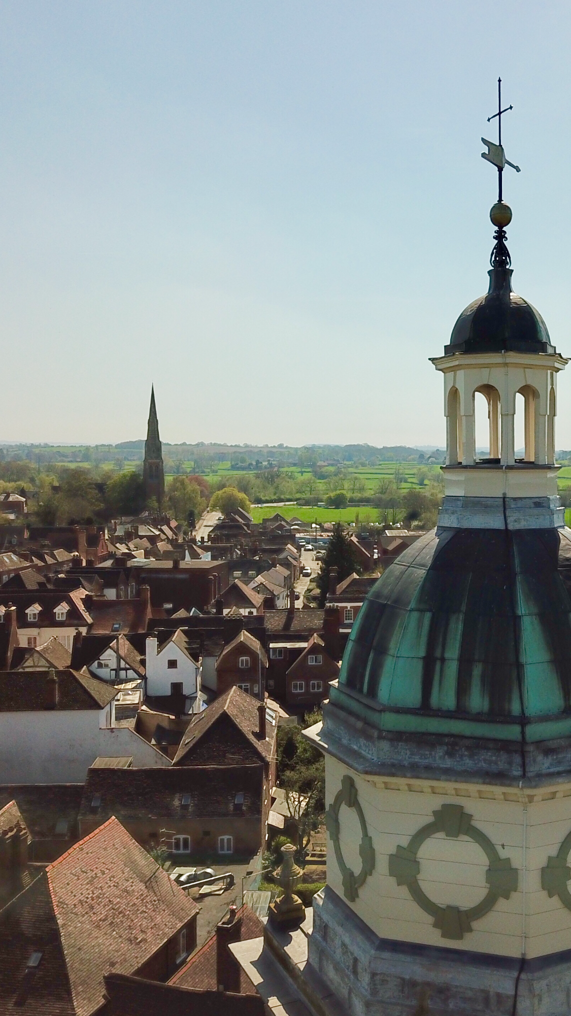 drone pic of rooftops