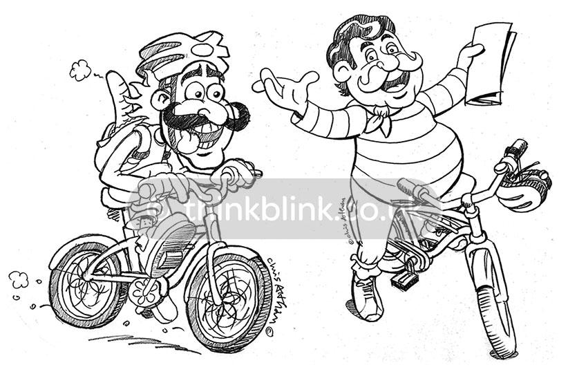 Cycling Cartoon Characters