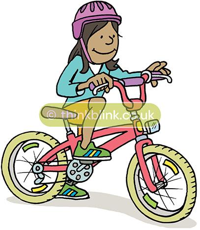 Enjoy cycling safely cartoon