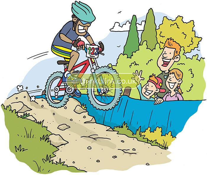Cartoon Mountain Biker