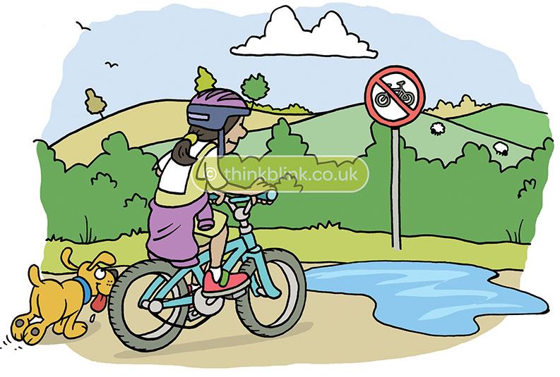 Spot the difference cycling safety cartoon