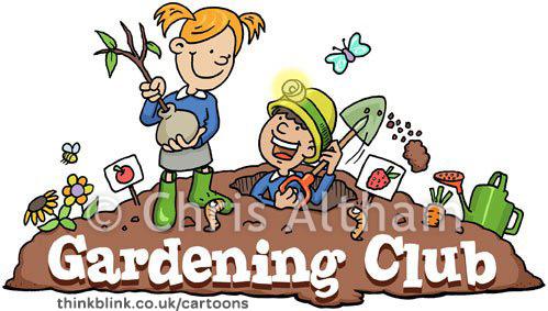 School Gardening Club Cartoon