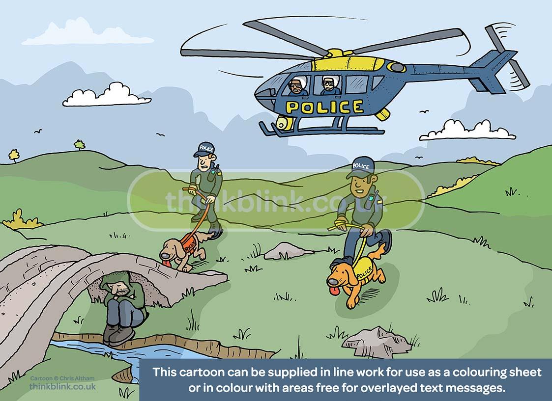 Police Helicopter Cartoon